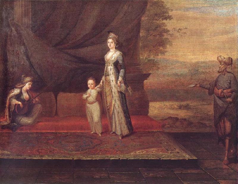 Jean-Baptiste Van Mour Portrait of Lady Montagu oil painting picture